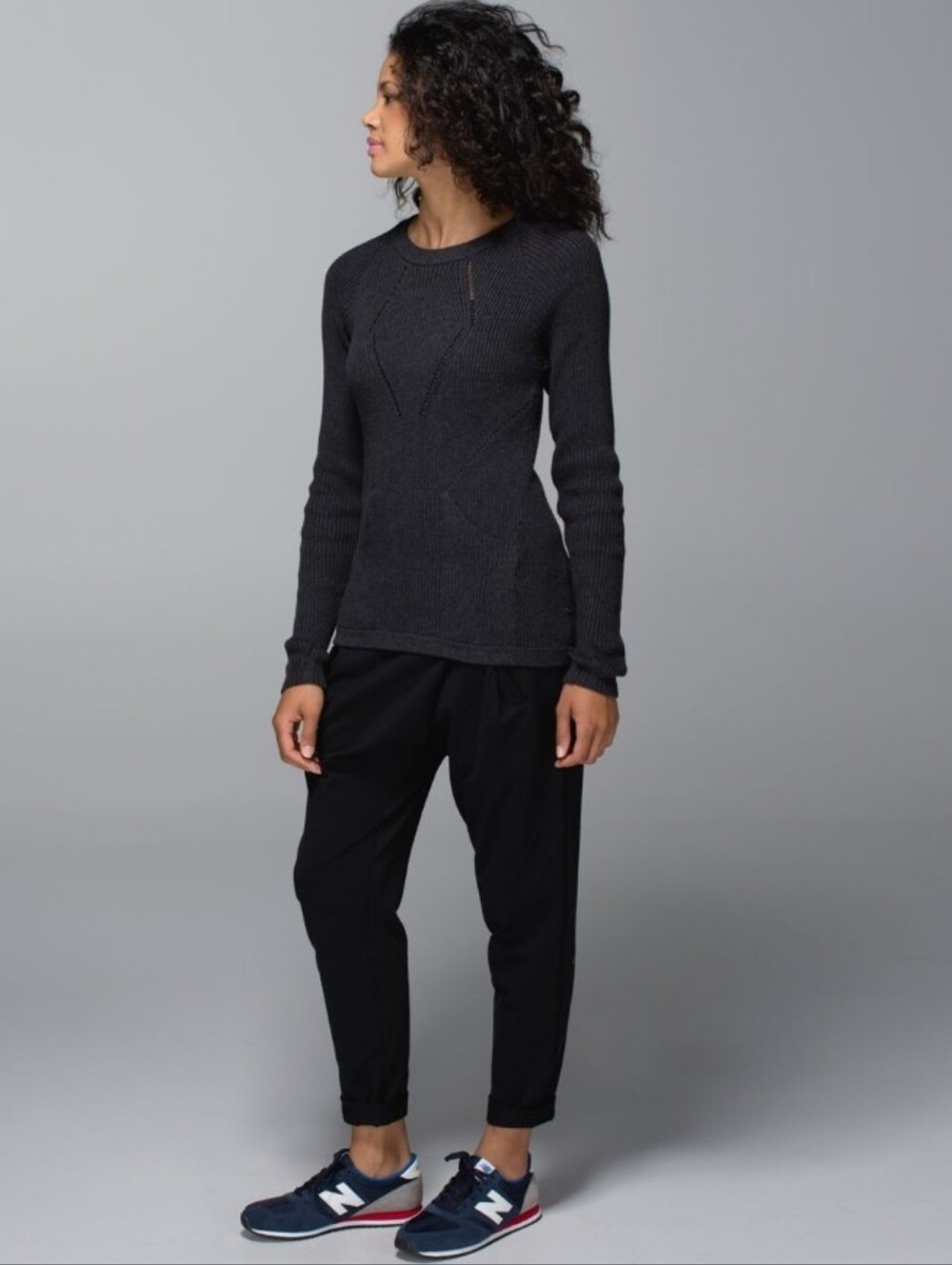 Lululemon The Sweater The Better - Heathered Black - 6/8 PTP 18.5" ($138)
